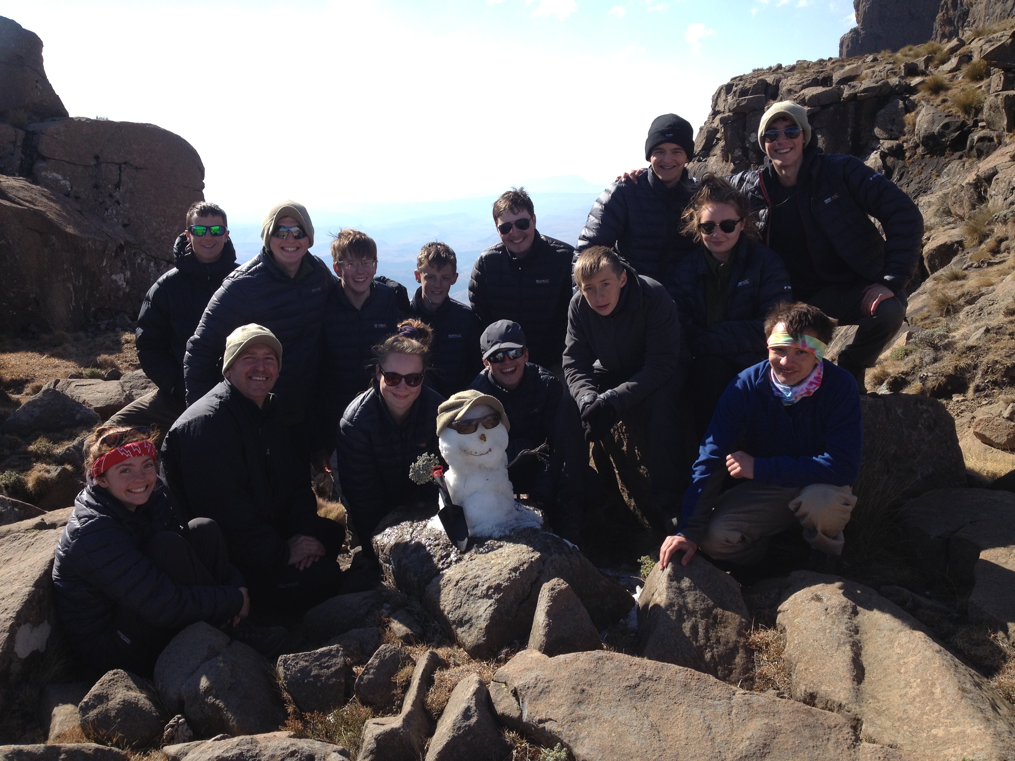 With our Snowman at the top of The Giants Pass